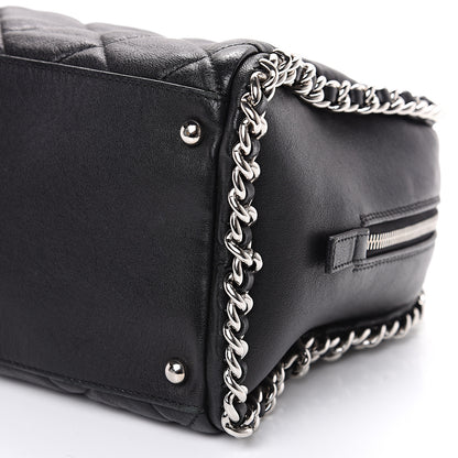 Chanel Calfskin Chain Around Bowler Black 10 of 11