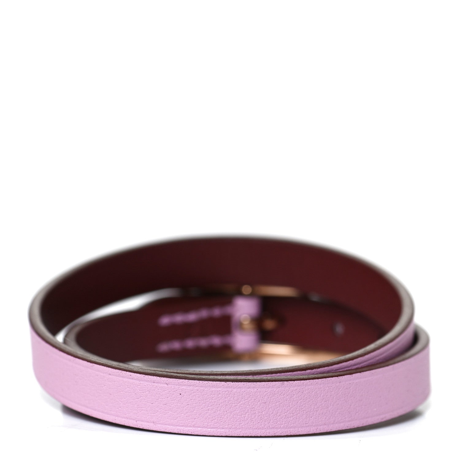 Hermes Swift Behapi Double Tour Bracelet T2 Mauve Sylvestre Rouge H 2 of 3