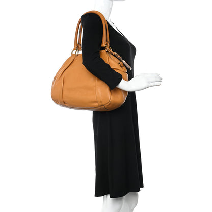 Prada Vitello Daino Satchel Rame 2 of 13