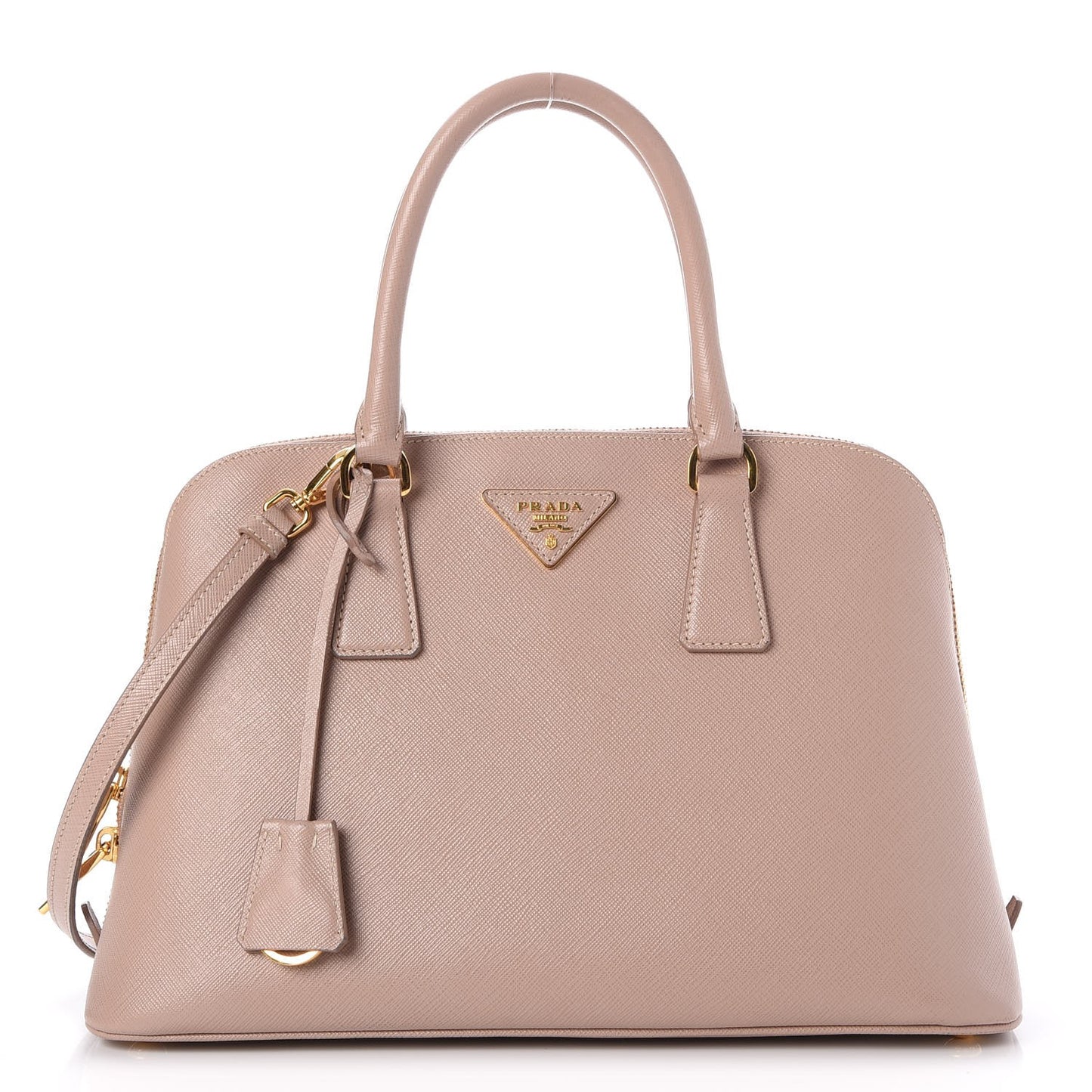 Saffiano Lux Medium Promenade Tote Cammeo
