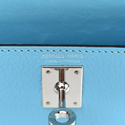 Hermes Chevre Mysore Mini Kelly Sellier 20 Celeste 6 of 13