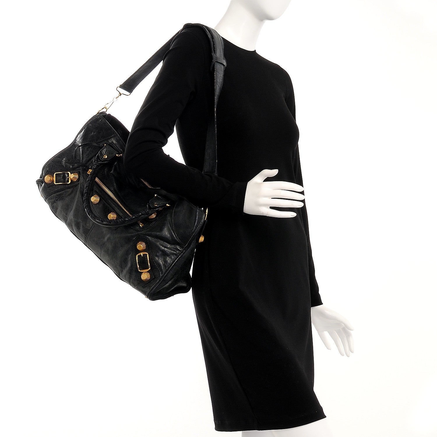 Balenciaga Chevre Giant 21 Gold Hardware Part Time Black 2 of 8
