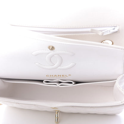 Chanel Caviar Quilted Small Double Flap White 5 of 10
