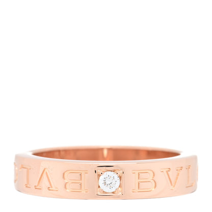 Bulgari 18K Rose Gold Diamond B.Zero1 Essential Band Ring 51 5.75 1 of 5
