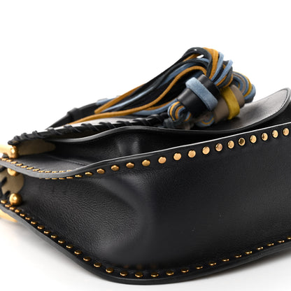 Chloe Suede Calfskin Braided Mini Hudson Shoulder Bag Black 8 of 9