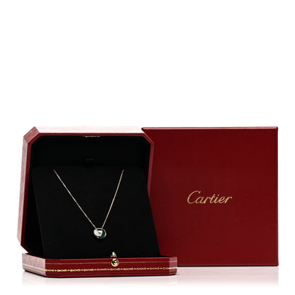 Cartier 18K Pink Gold Diamond Malachite XS Amulette de Cartier Pendant Necklace 5 of 5
