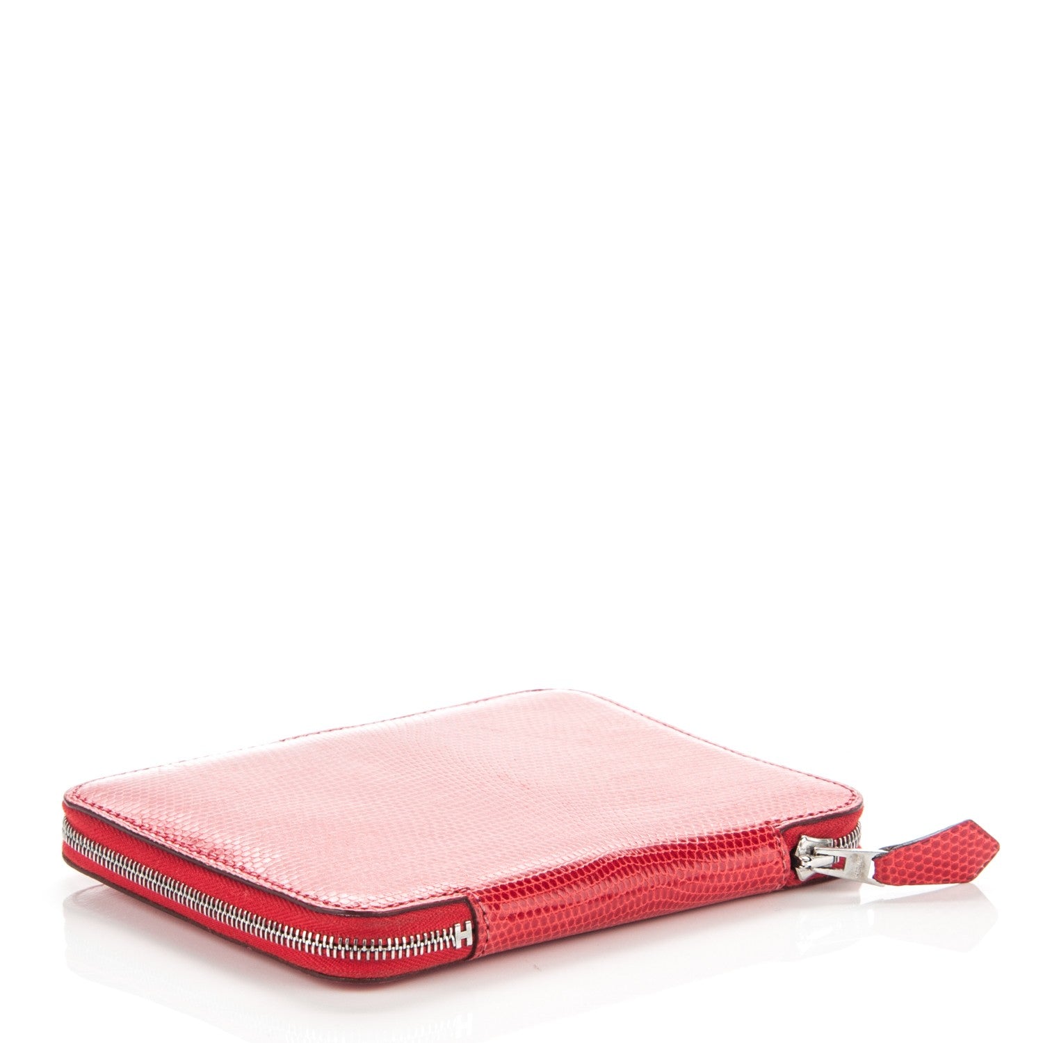 Hermes Lizard Niloticus Globe Trotter Zip Agenda PM Cover with Pen Rouge Vif 3 of 7