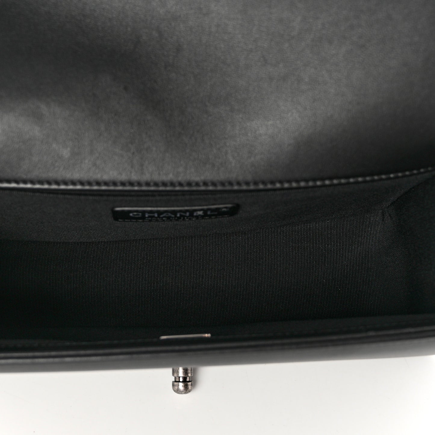 Calfskin Quilted Medium Boy Flap Black