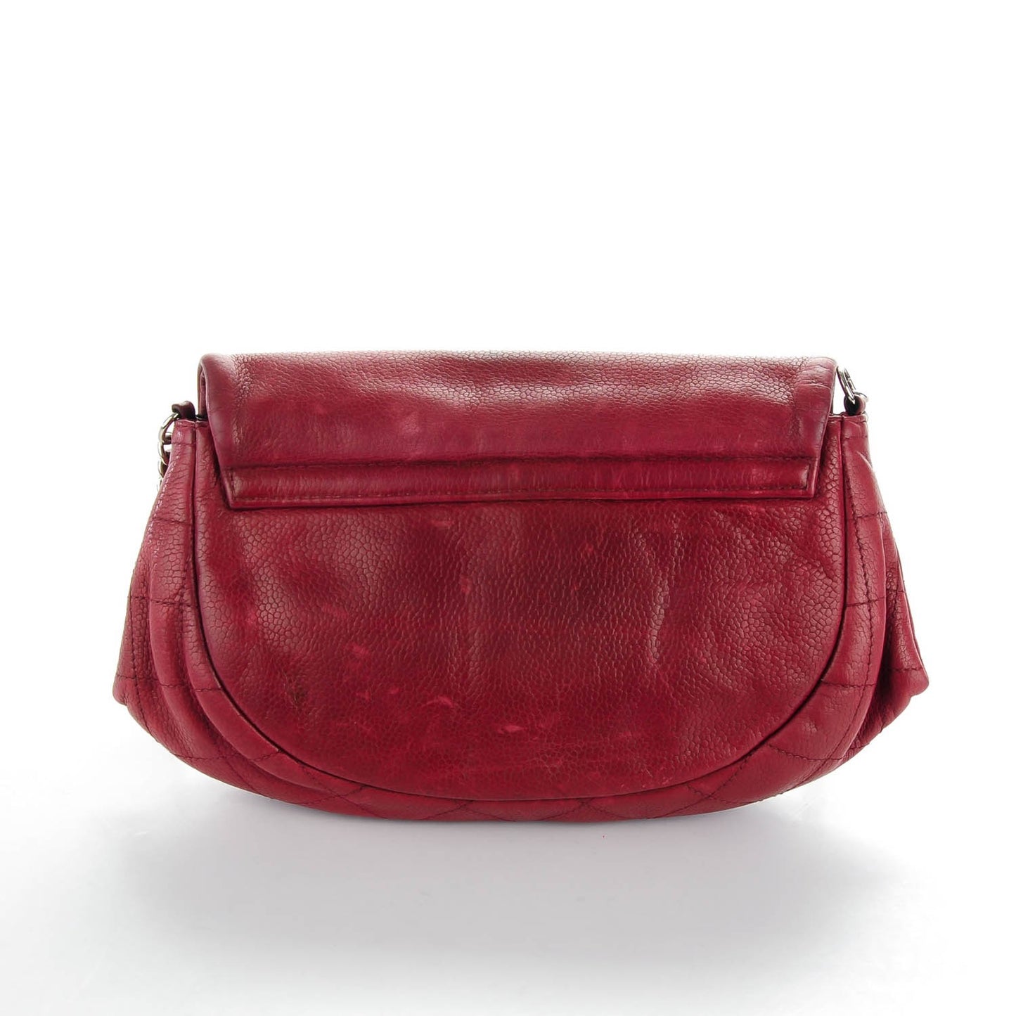 Caviar Half Moon Wallet On Chain WOC Dark Red