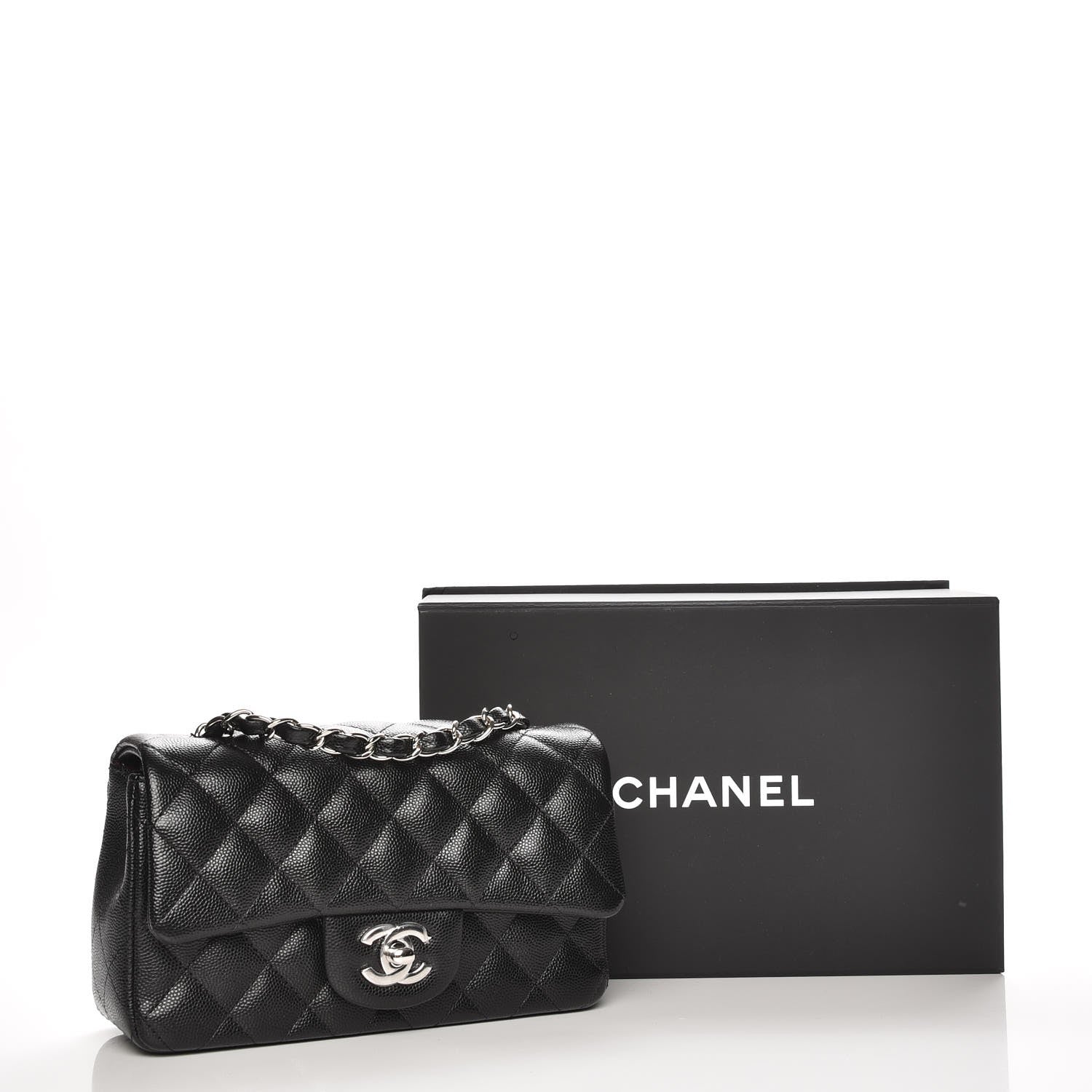 Chanel Caviar Quilted Mini Rectangular Flap Black 8 of 8