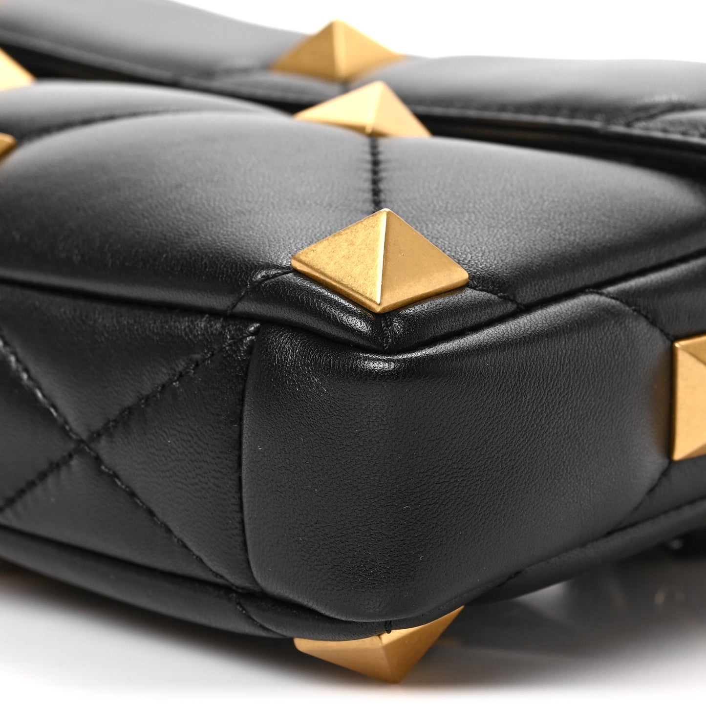 Nappa Roman Stud Crossbody Black