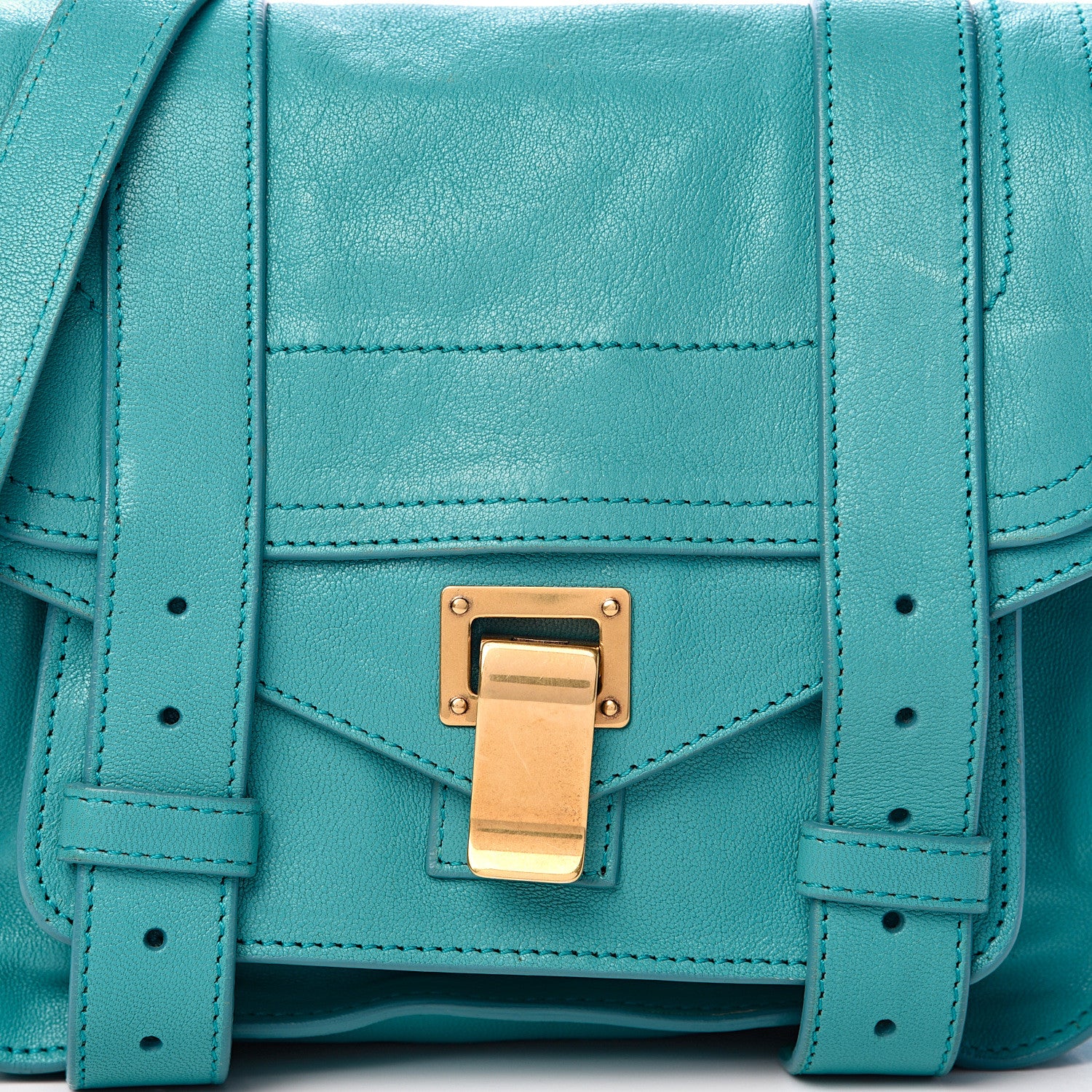 Proenza Schouler Lambskin PS1 Mini Pouch Messenger Bag Lagoon 8 of 15