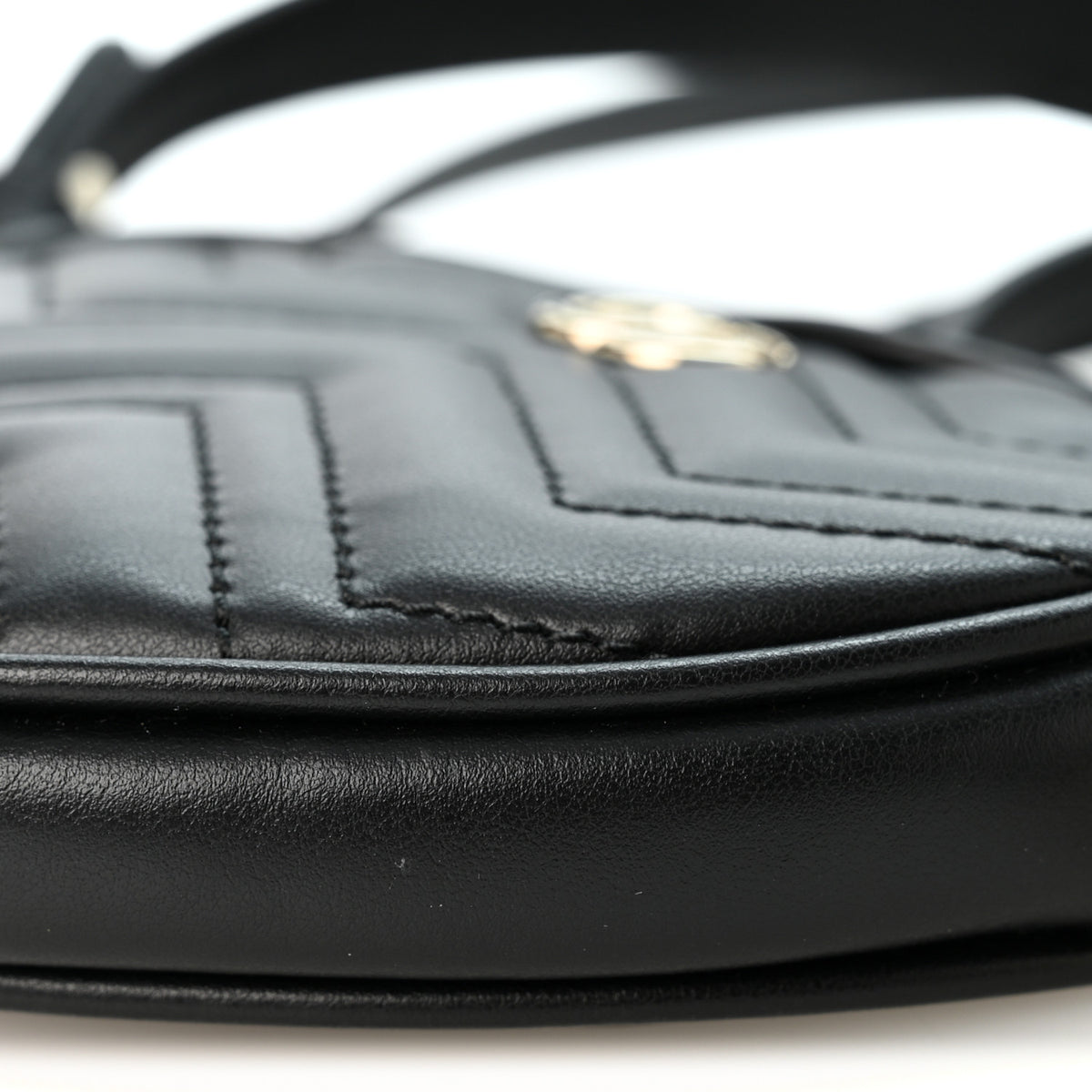 Gucci Calfskin Matelasse Mini GG Marmont Heart Shoulder Bag Black 9 of 9