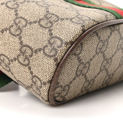 Gucci GG Supreme Monogram Textured Dollar Calfskin Web Ophidia Belt Bag 110 44 Beige Ebony New Acero 8 of 9