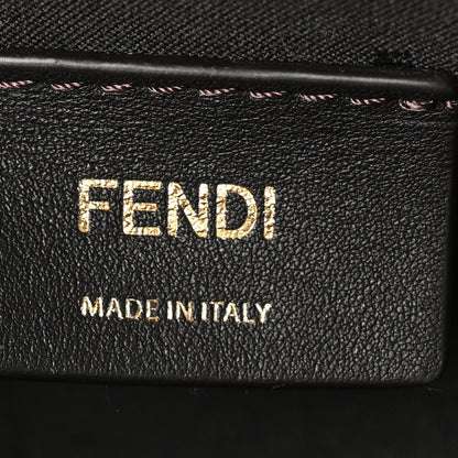 Fendi Raffia Chenille Shiny Nappa FF 1974 Small Fendi First Natural White Miele Scuro 6 of 10