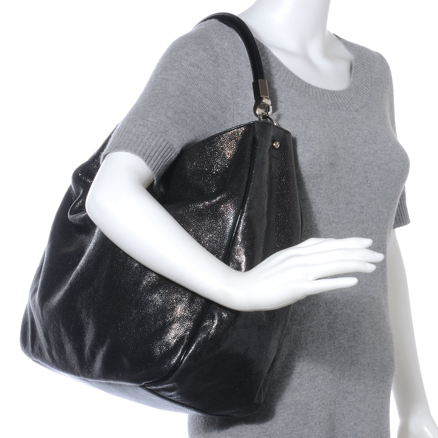 Saint Laurent Patent Roady Hobo Black 2 of 7