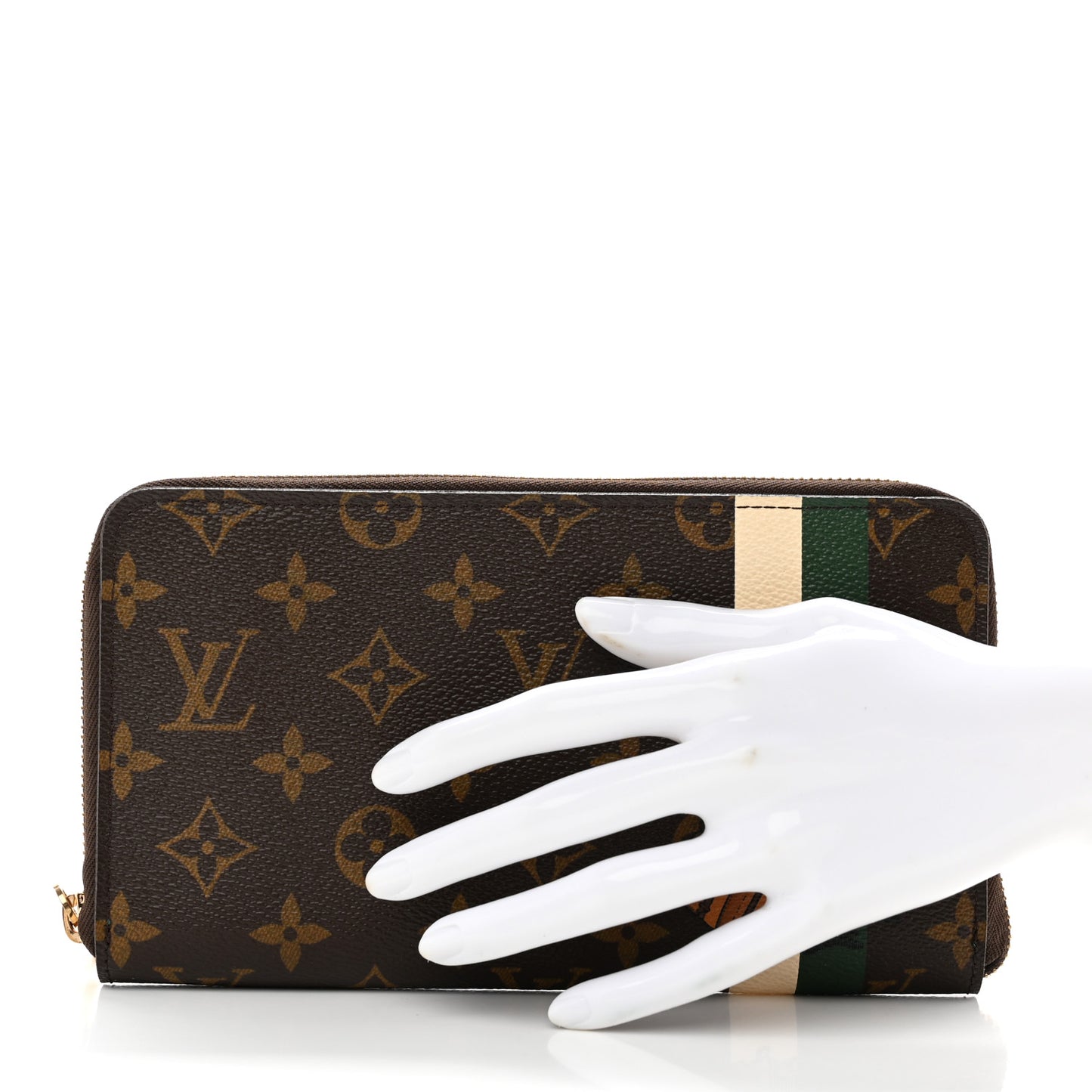 Monogram Groom Zippy Organizer Wallet Green