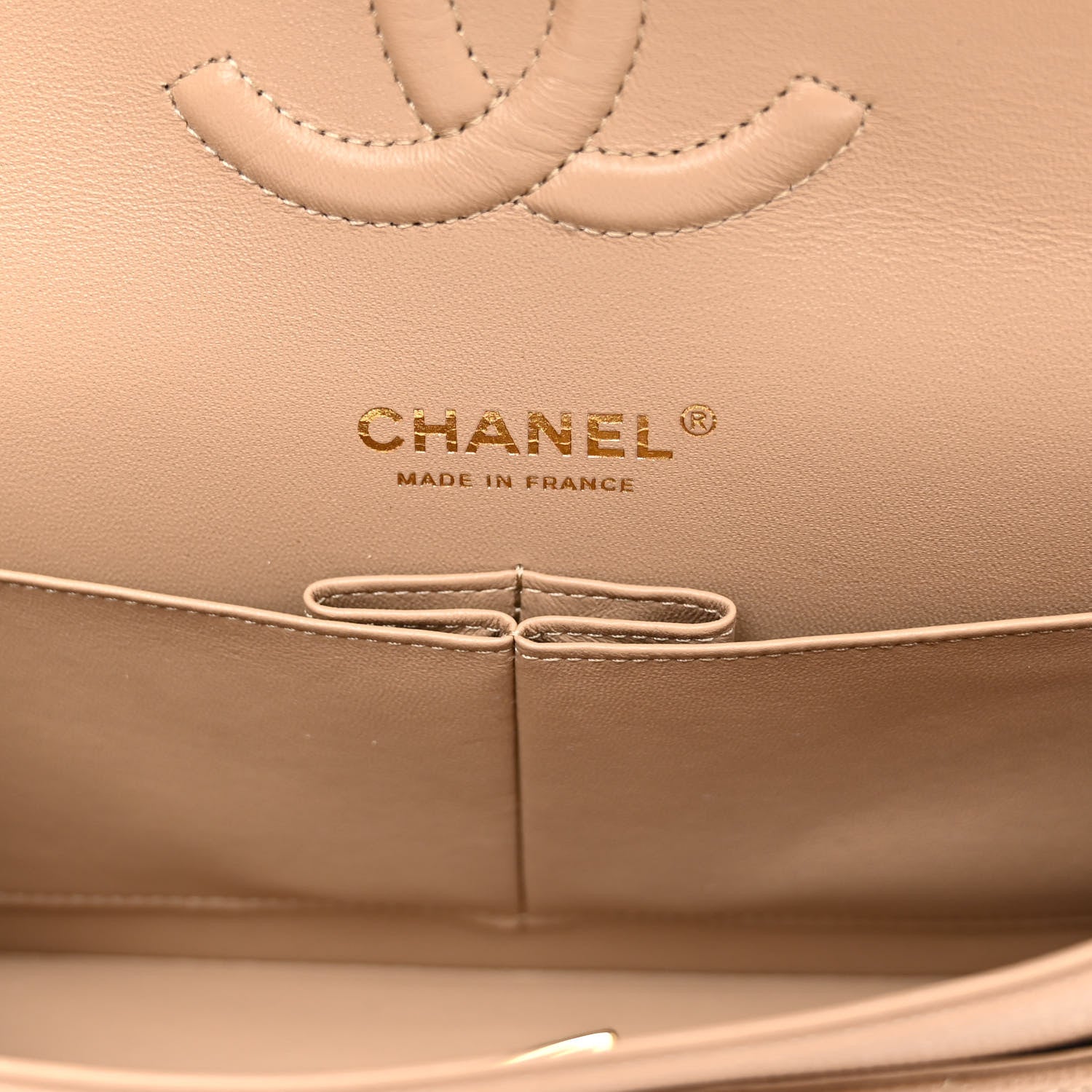 Chanel Caviar Quilted Medium Double Flap Dark Beige 6 of 11