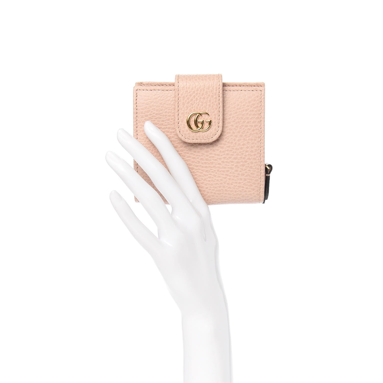 Gucci Dollar Calfskin GG Marmont French Wallet Perfect Pink 2 of 6