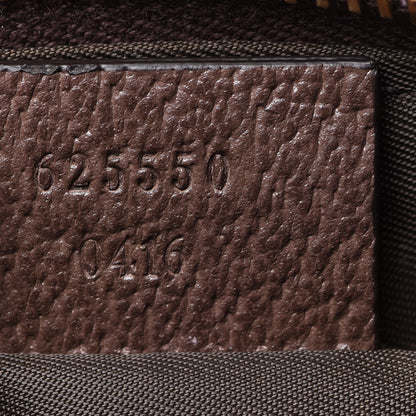 Gucci GG Supreme Monogram Textured Calfskin Web Medium Ophidia Cosmetic Case Beige Ebony New Acero 7 of 8