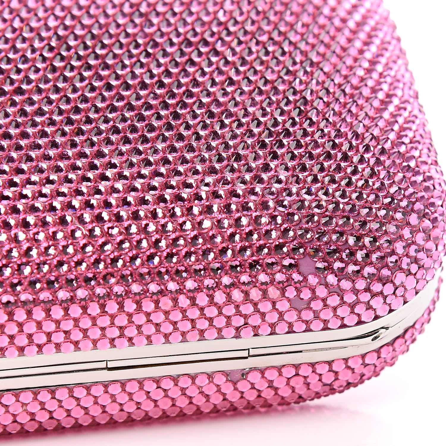 Judith Leiber Swarovski Crystal Minaudiere Clutch Pink 9 of 9