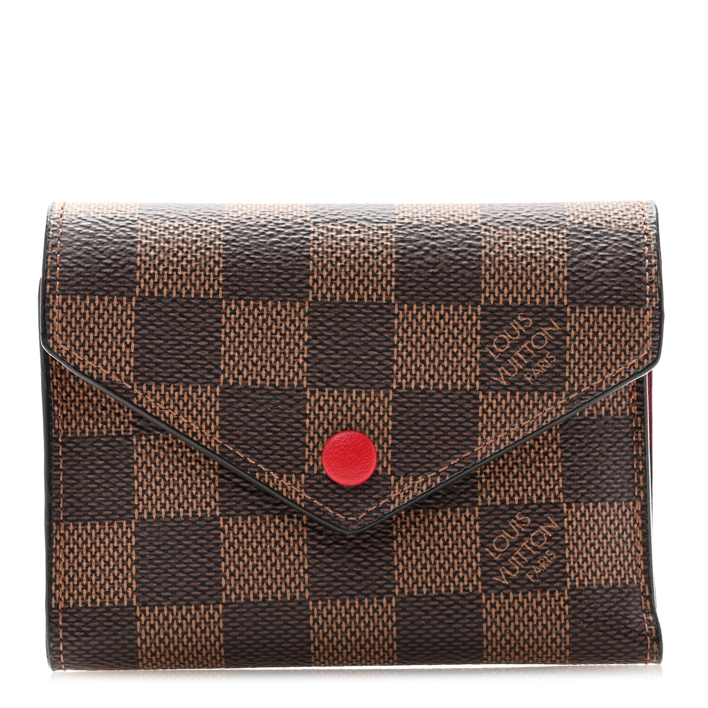 Damier Ebene Victorine Wallet Cherry