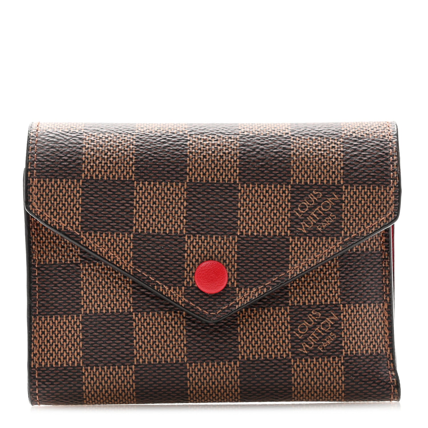 Louis Vuitton Damier Ebene Victorine Wallet Cherry 1 of 7
