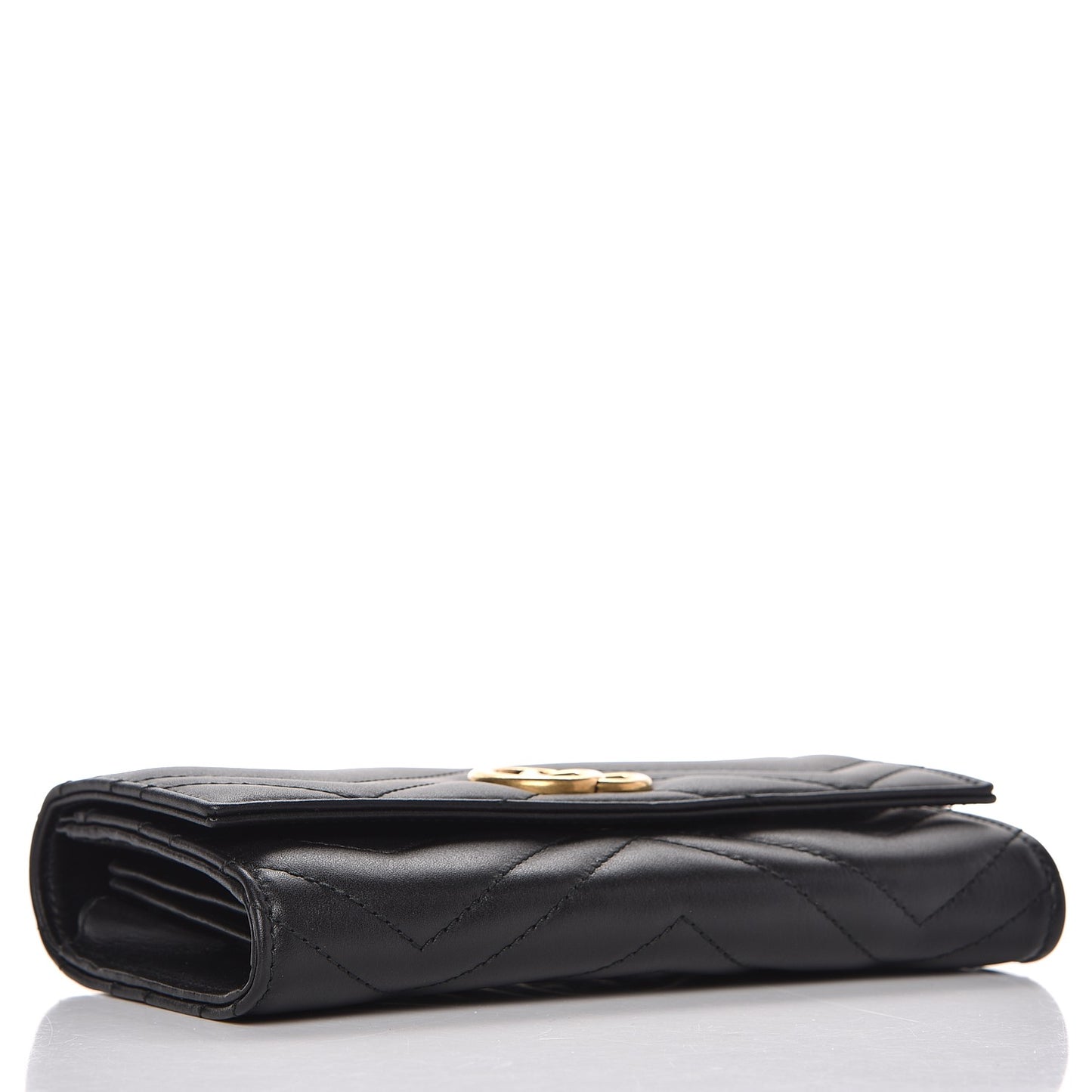 Calfskin Matelasse GG Marmont Continental Wallet Black