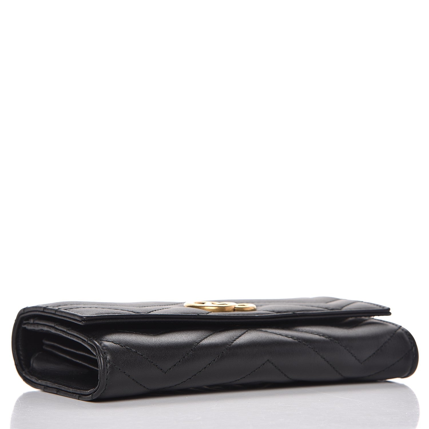Gucci Calfskin Matelasse GG Marmont Continental Wallet Black 4 of 7