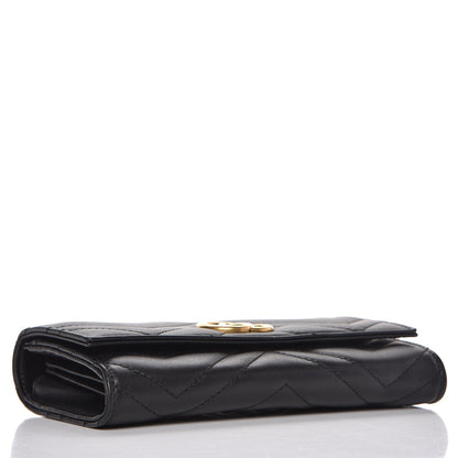 Gucci Calfskin Matelasse GG Marmont Continental Wallet Black 4 of 7