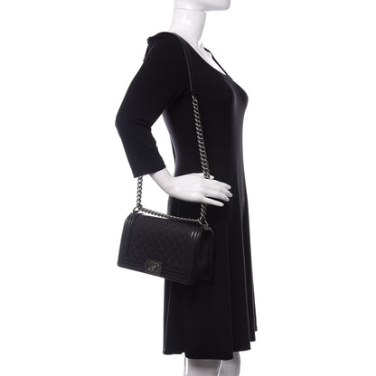Chanel Caviar Quilted Medium Boy Flap Black 2 of 10