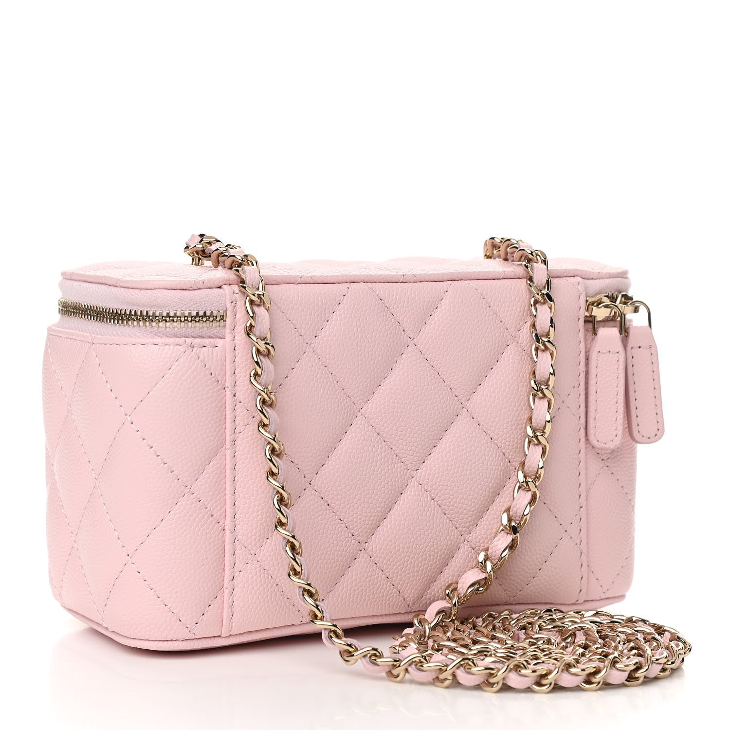 Chanel Caviar Quilted Small Vanity Case With Chain Light Pink 3 of 11
