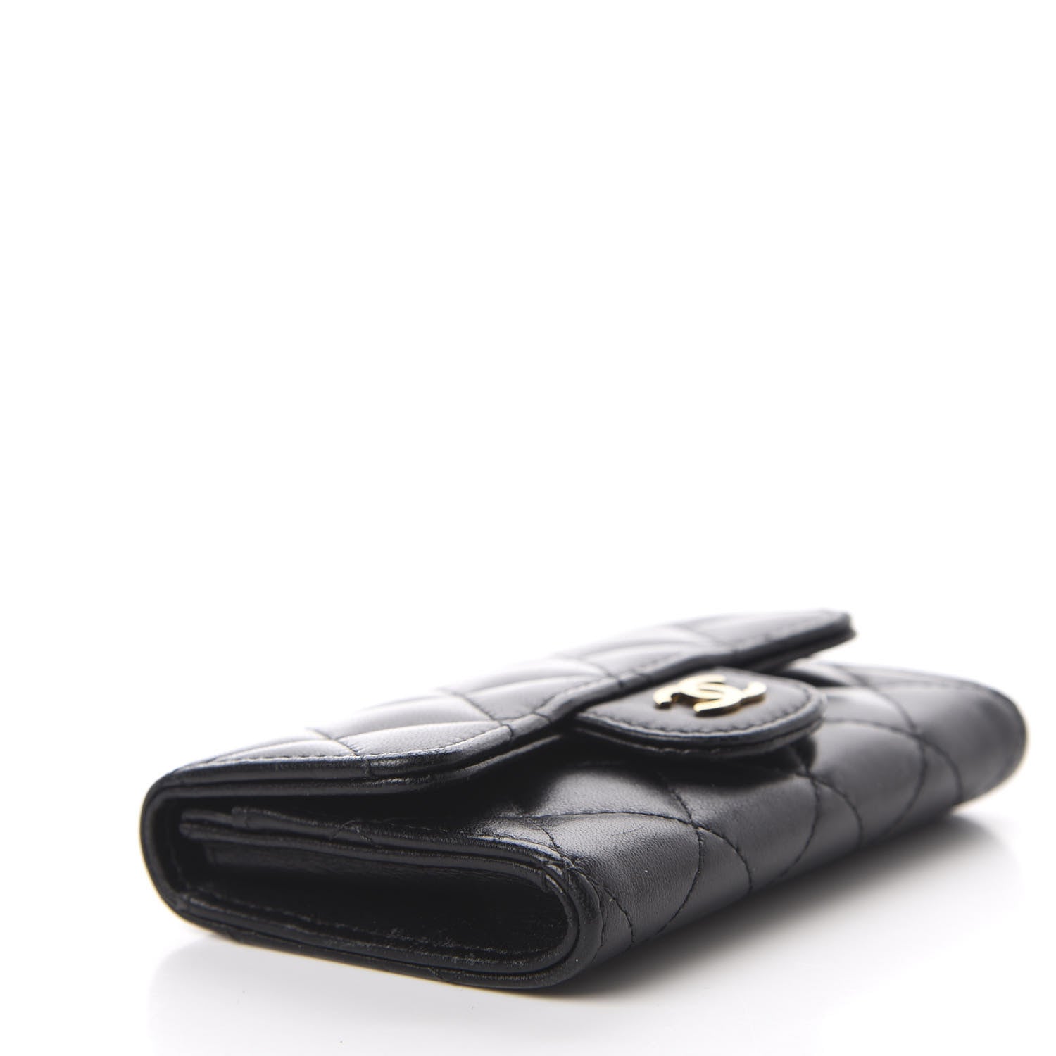 Chanel Lambskin Quilted Flap Card Holder Black 4 of 10