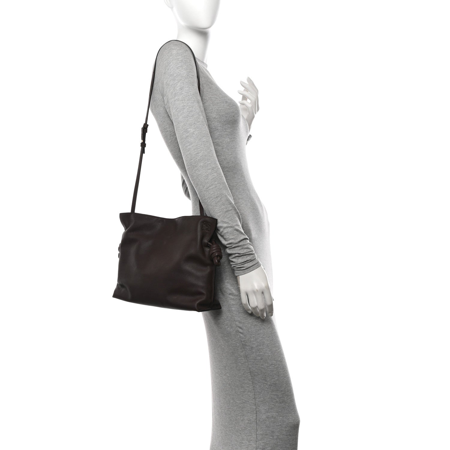 Loewe Nappa Medium Flamenco Knot Bag Chocolate 2 of 10
