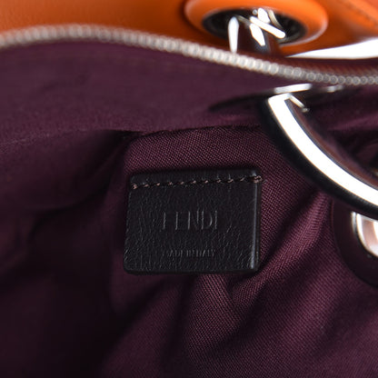 Fendi Calfskin Pearl F is Fendi Embellished Triplette Pouch Set Amido Papaya Amarone 9 of 10
