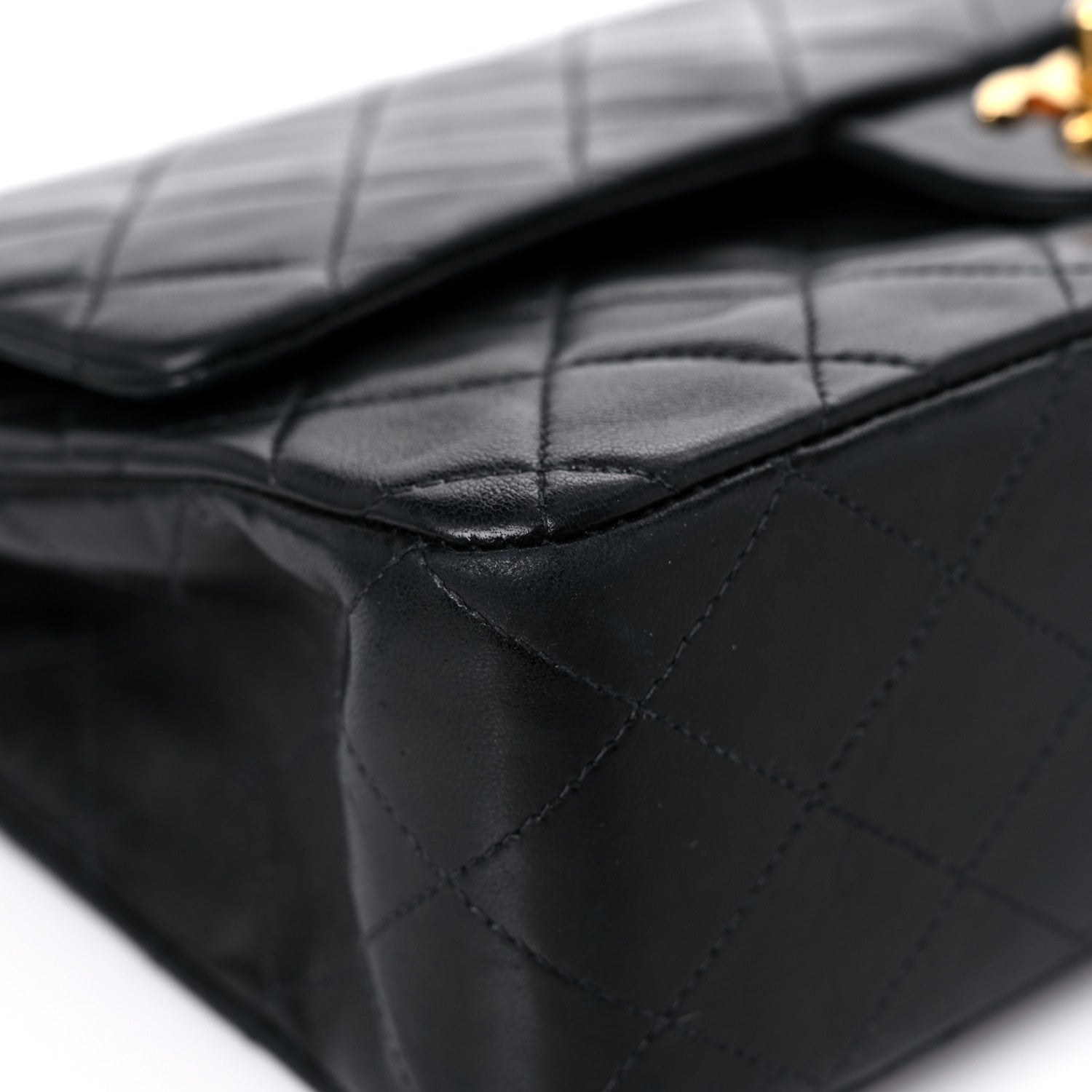 Chanel Lambskin Quilted Medium Double Flap Black 8 of 23