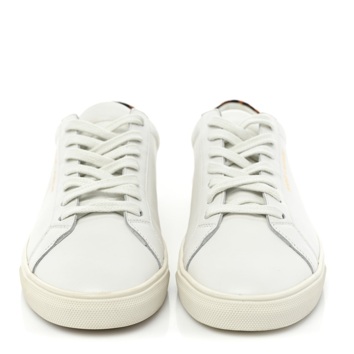Calfskin Pony Hair Leopard Print Andy Low Top Sneakers 41 White