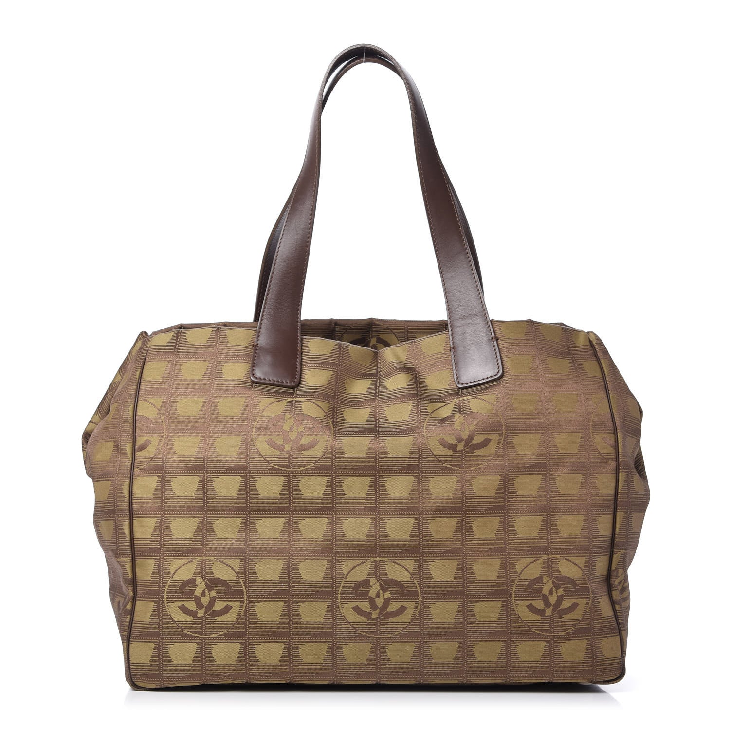 Chanel Nylon Medium Travel Tote Khaki 1 of 10