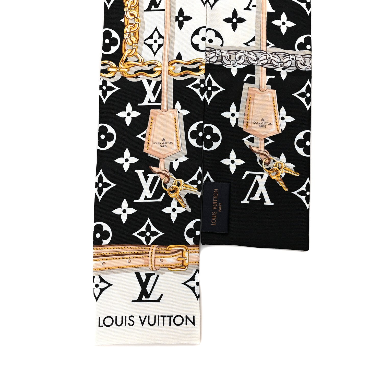 Silk Monogram Confidential Bandeau Black