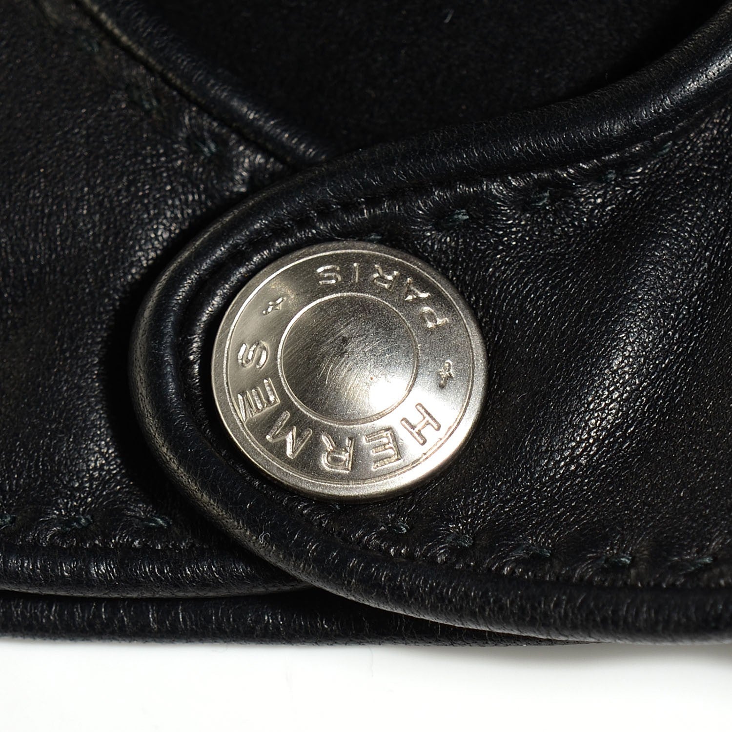 Hermes Lambskin Conduit 2 Left Glove Black 3 of 6