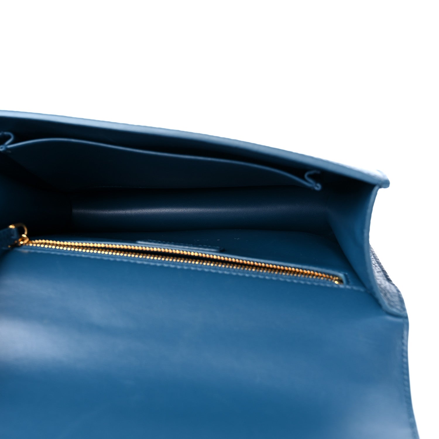 Christian Dior Grained Calfskin 30 Montaigne Flap Bag Blue 5 of 11