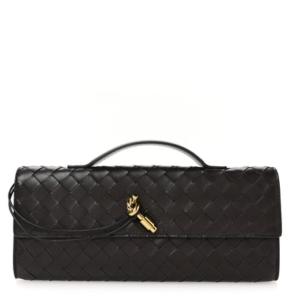 Bottega Veneta Nappa Intrecciato Long Andiamo Top Handle Clutch Fondant 1 of 11