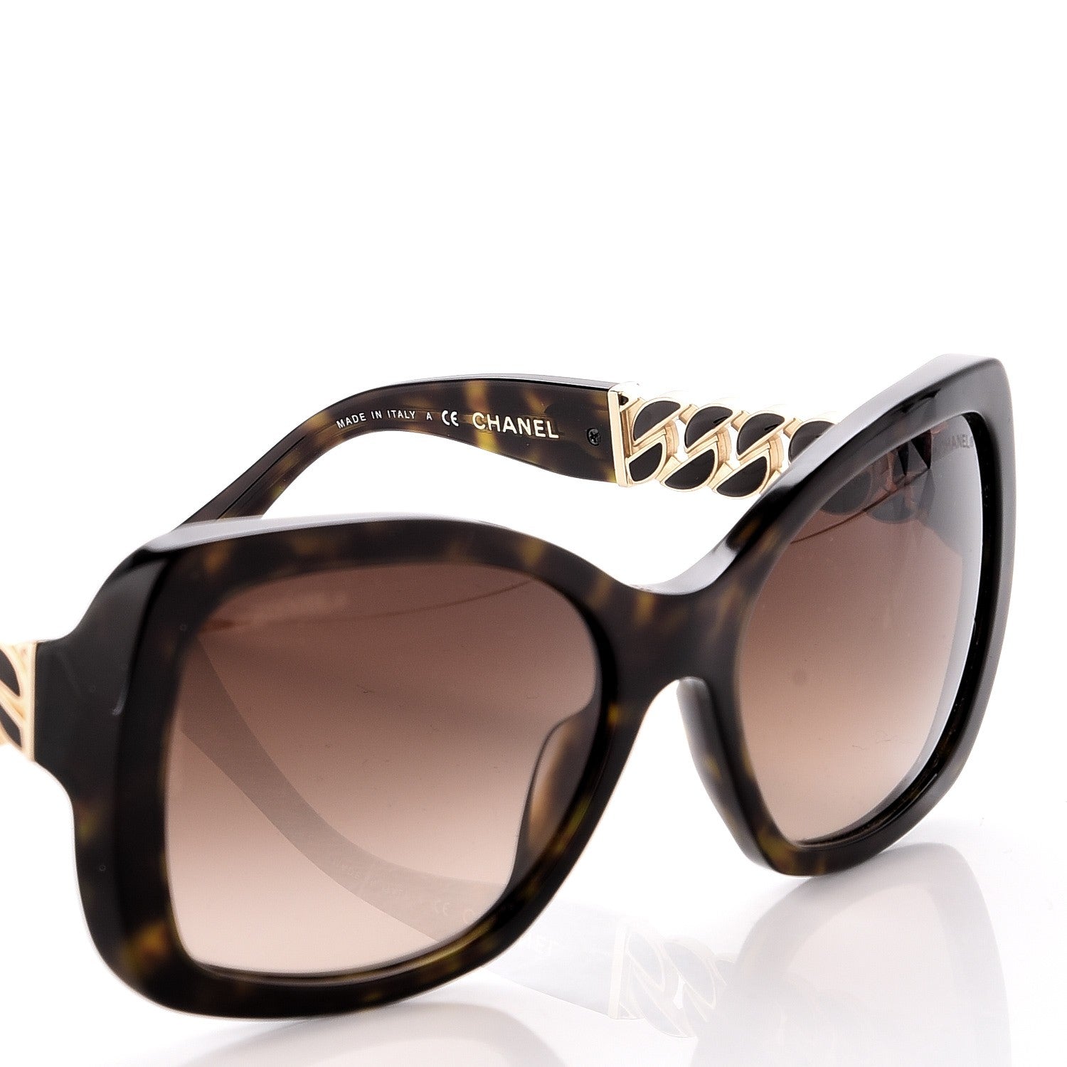 Chanel Acetate Metal Chain Square Sunglasses 5305 Brown 6 of 7