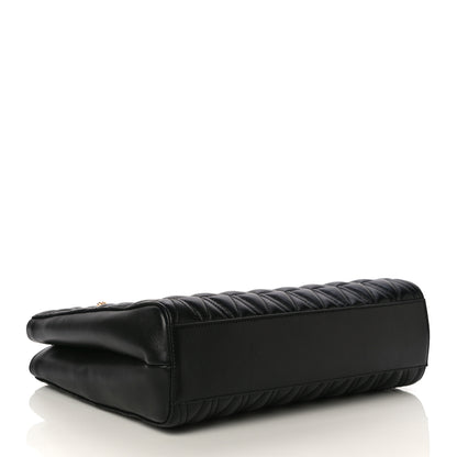 Versace Nappa Barocco Quilted Virtus Chain Shoulder Bag Black 4 of 10