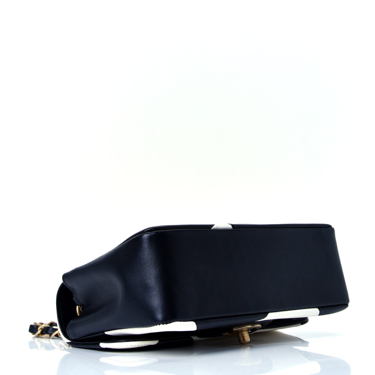 Chanel Lambskin Geometric Patchwork Mini Flap Black White 3 of 4