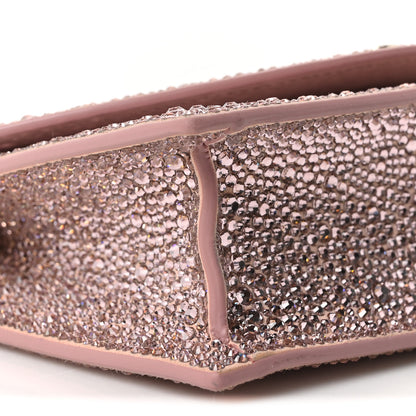 Christian Louboutin Suede Crystal Strass Loubi54 Crossbody Clutch Pink 8 of 9