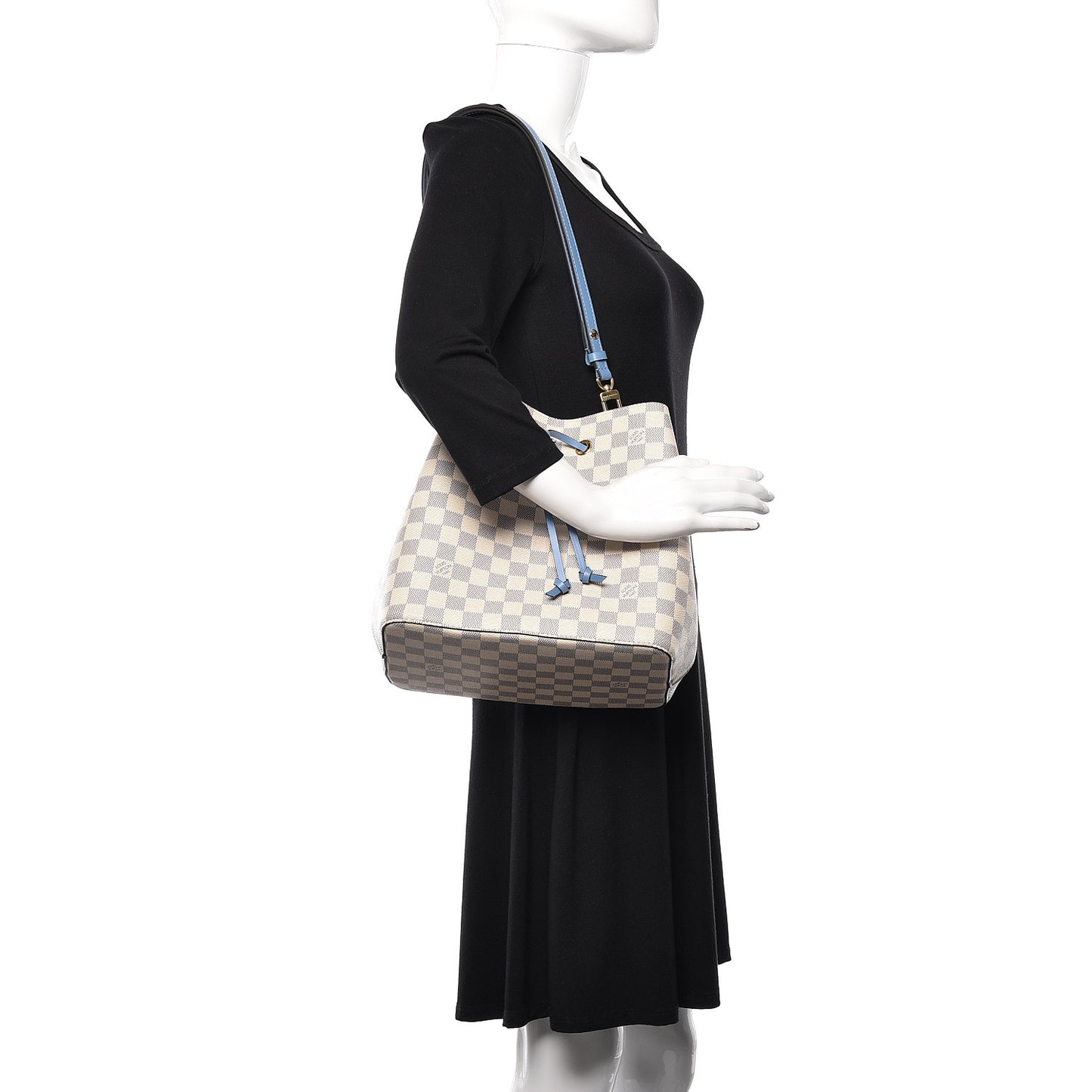 Damier Azur Neonoe MM Bleuet
