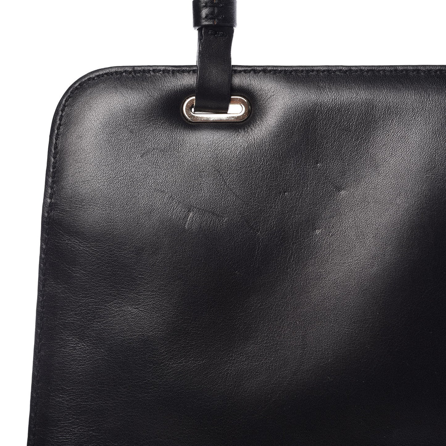 Vitello Rockstud Shoulder Satchel Black