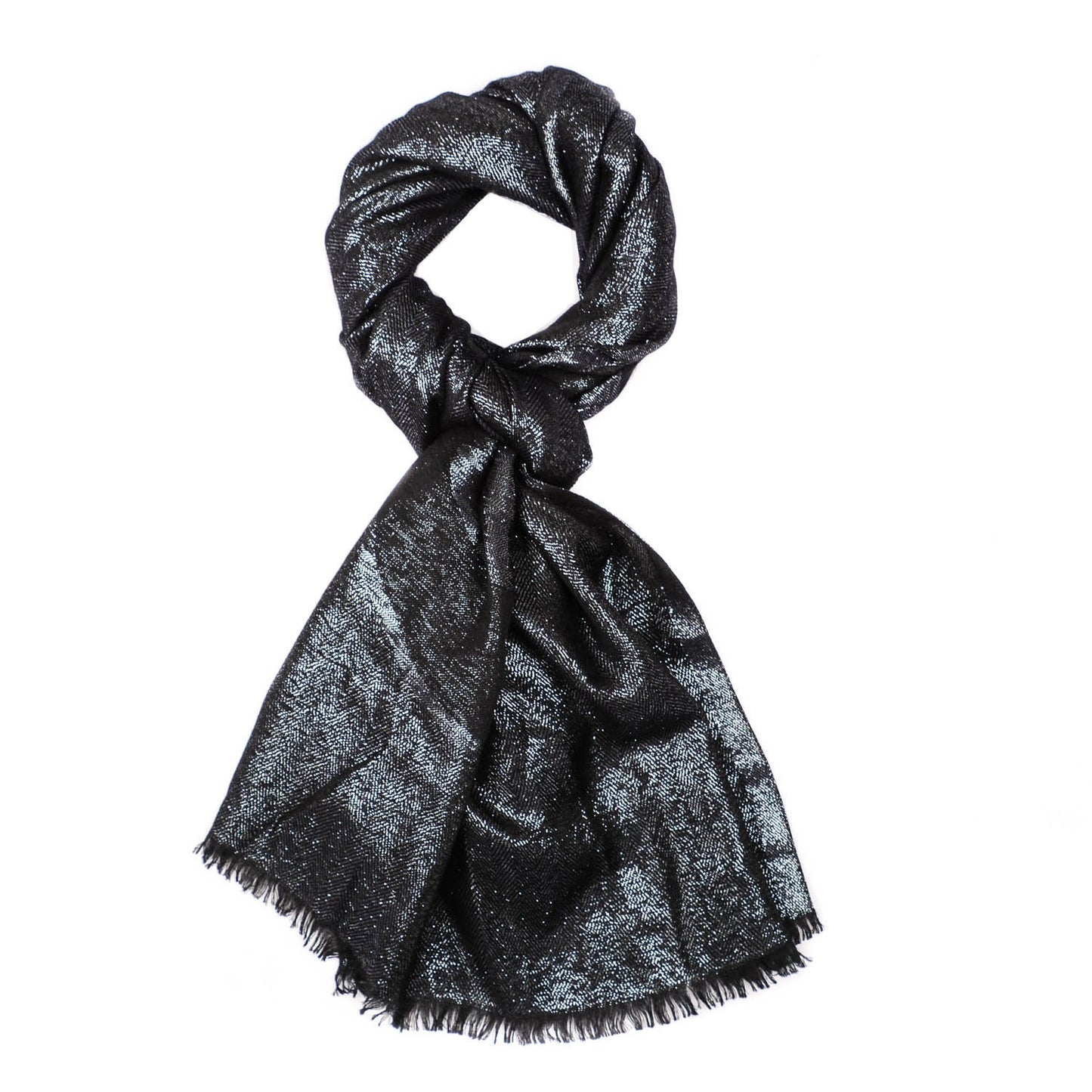 Cashmere CC Shawl Black Silver