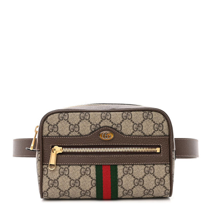 Gucci GG Supreme Monogram Web Small Ophidia Belt Bag 85 34 Dark Brown 1 of 11
